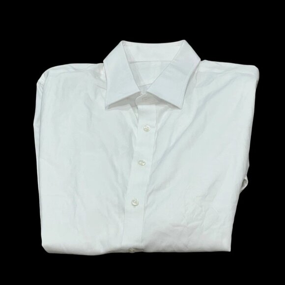 EMMA WILLIS London England White Oxford Cloth Bespoke Dress Shirt Size Men's XL - Picture 6 of 6